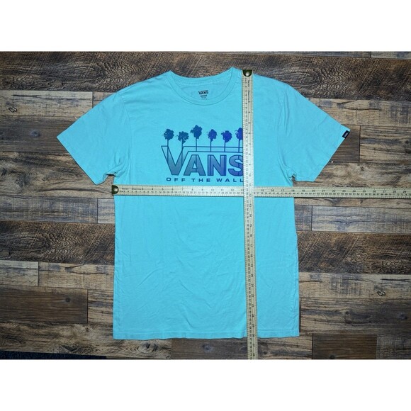 Vans Men’s Palm Tree Graphic Tee – Blue, Size M - Picture 2 of 4